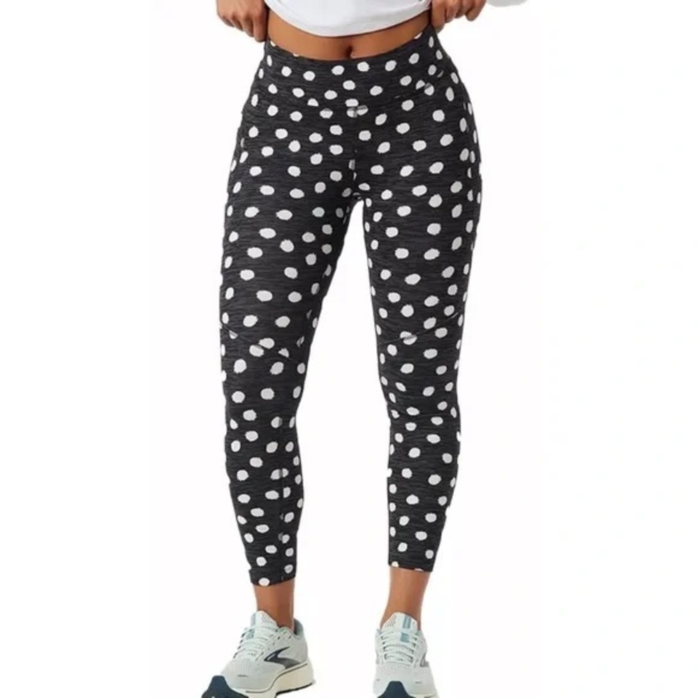 OUTDOOR VOICES CORE 7/8 LEGGINGS BLACK POLKA